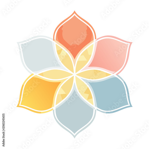 Flat design geometric heart vector illustration
