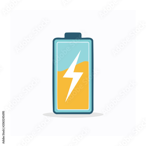 Flat design icon of number 4