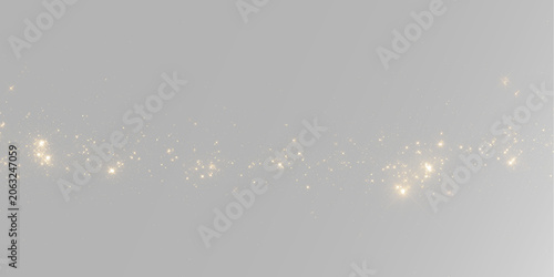 Obraz na płótnie Golden festive sparkles and luminous particles creating warm glowing celebration