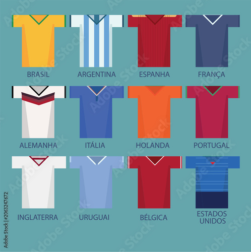 SET - UNIFORMES SELEÇÕES - COPA