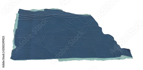Foto Abstract Torn Textured Material with Blue Cracked Surface on Transparent Backgro