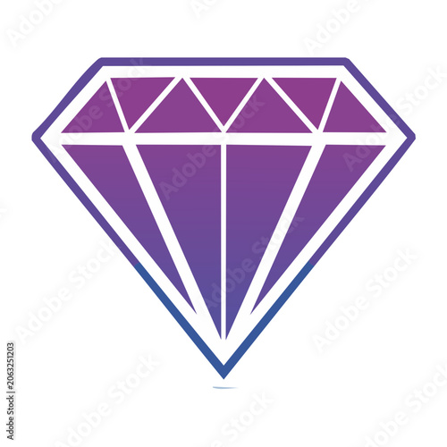Purple Diamond Icon with Gradient Fill