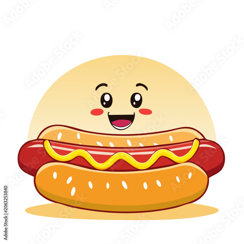 Cartoon donut with sprinkles and face