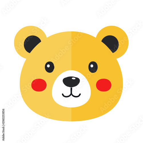 Cartoon yellow smiley face with red cheeks