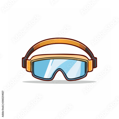 Flat design vector spectacles with blue lenses