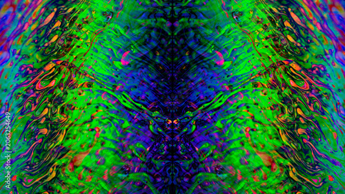 Rainbow iridescent fluid texture, macro abstract background