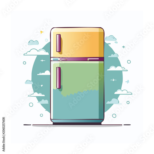 Cloud storage flat design vector illustration