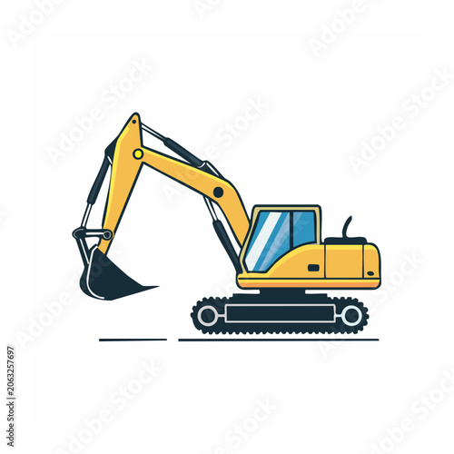 Flat design dump truck vector illustration