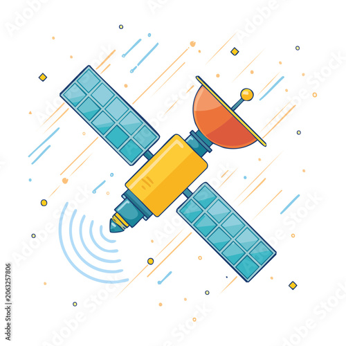 Flat design technology devices set