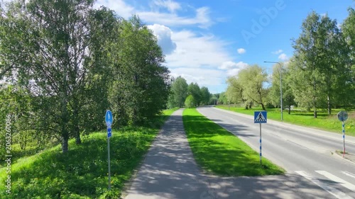 Rural Summer Landscape with Road
