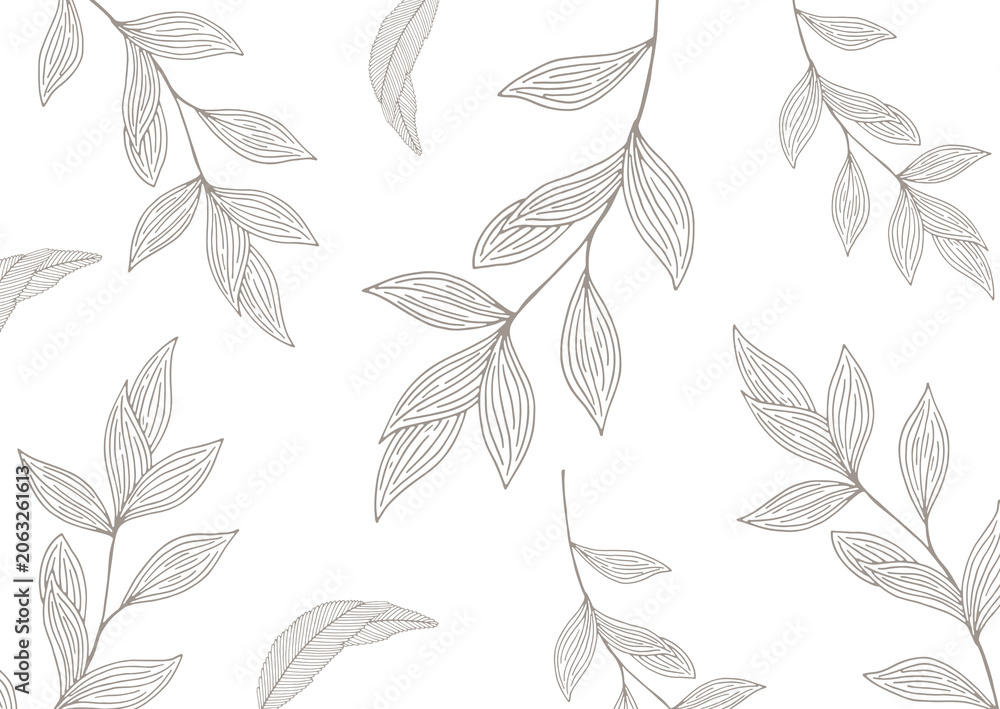 Fototapeta premium seamless pattern with leaves