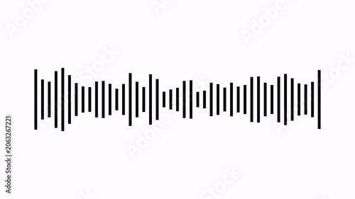 Audio wave visualization on a transparent background, digital sound wave and frequency level display, audio waveform spectrum animation, Audio Equalizer Background Animation in 4k.