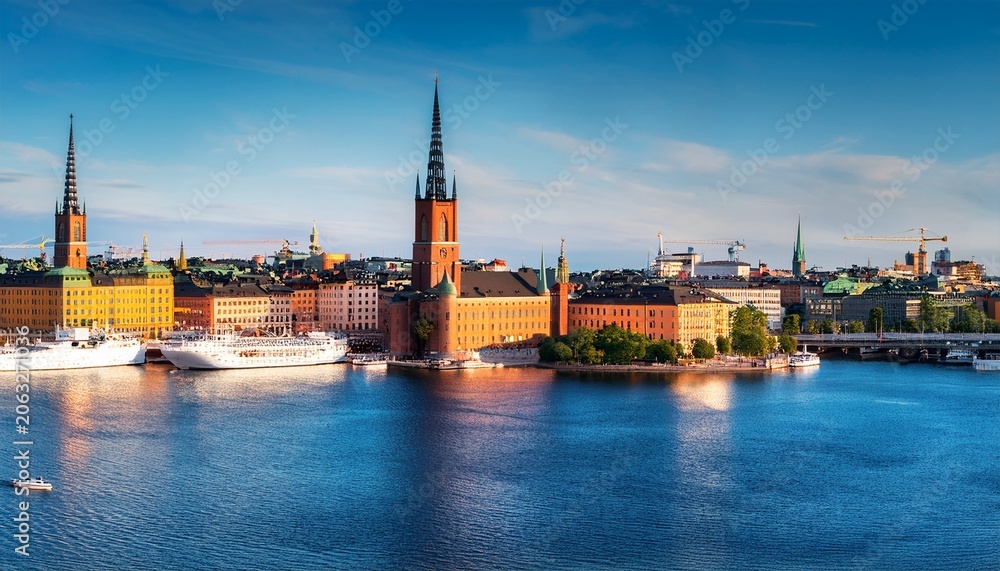 Fototapeta premium stockholm city skyline mariaberget area sweden