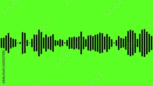 Audio wave visualization on a transparent background, digital sound wave and frequency level display, audio waveform spectrum animation, Audio Equalizer Background Animation in 4k.
