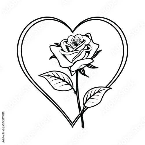 Love and Affection Rose Icon Vector