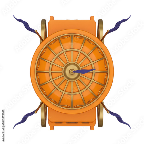Stylized Chariot Illustration Top View