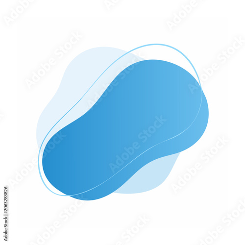 Minimalist abstract blue geometric shape