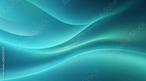 Foto Blue teal gradient waves with subtle grain