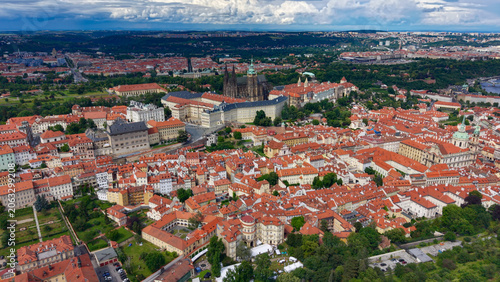 Prague Castle, Prague, Czech Republic, aerial drone view
