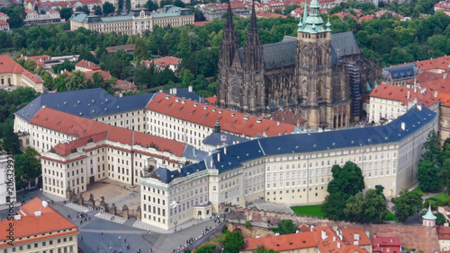 Prague Castle, Prague, Czech Republic, aerial drone view