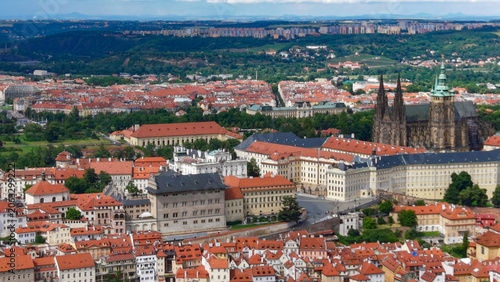 Prague Castle, Prague, Czech Republic, aerial drone view