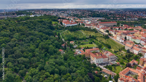 Prague Castle, Prague, Czech Republic, aerial drone view