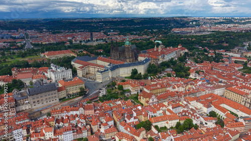 Prague Castle, Prague, Czech Republic, aerial drone view