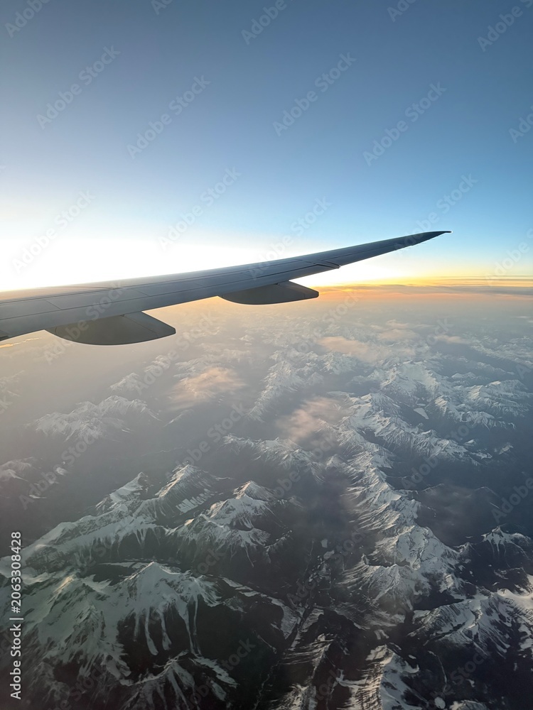 Fototapeta premium view from airplane window