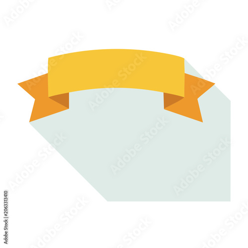 Flat design award ribbon icon with transparent background