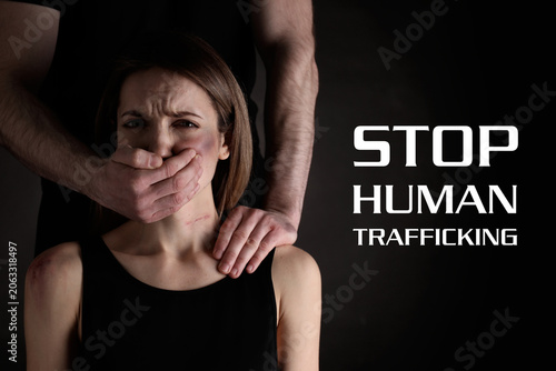 Schilderij op canvas Stop human trafficking