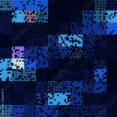 Modern Fintech Block Grid Pattern
