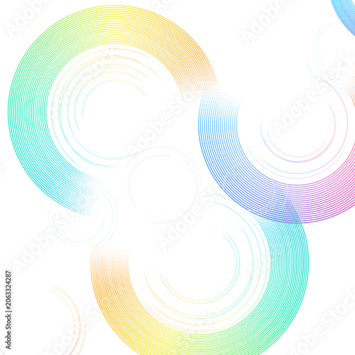 Circle Chain Halftone Graphic
