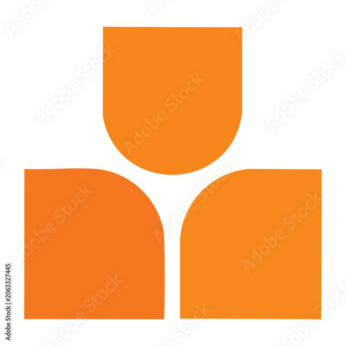 Orange Abstract Geometric Icon