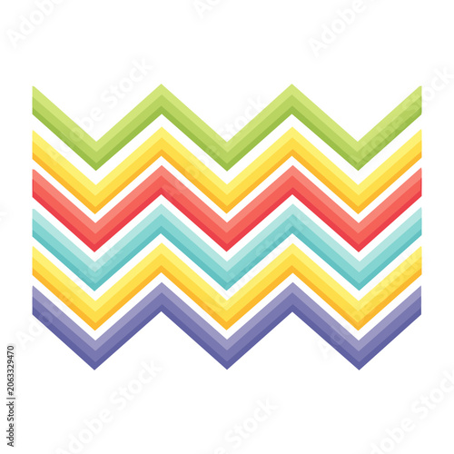 Colorful Geometric Chevron Pattern