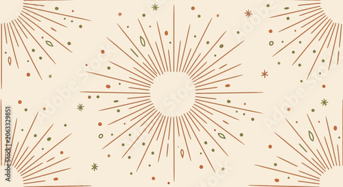 Foto Geometric Sunburst Design Elements.