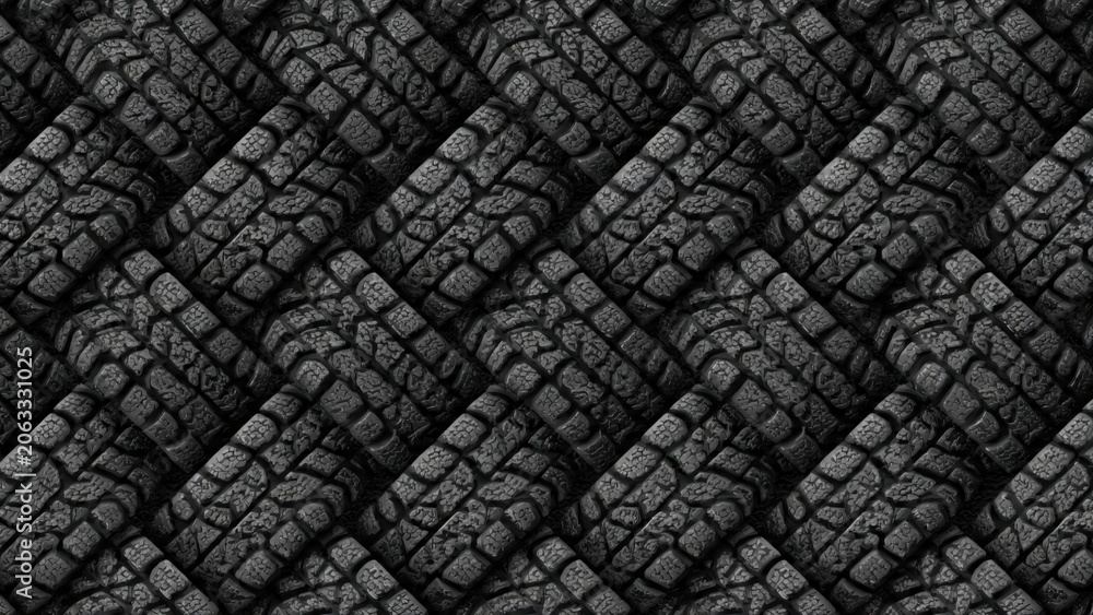 Fototapeta premium Dark Textured Stone Wall Pattern