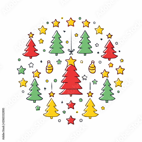 Christmas Tree and Star Pattern