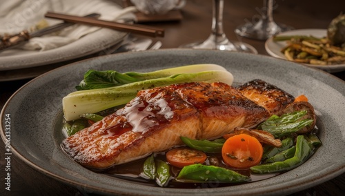 Teriyaki Salmon and Veggies
