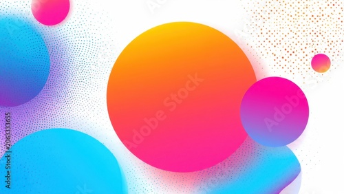 Vibrant Gradient Circles Abstract Background