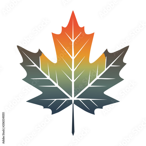 Colorful Maple Leaf Illustration