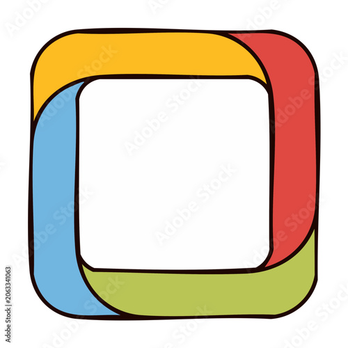 Colorful Rounded Square Frame Icon