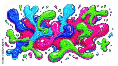 Vibrant colorful paint splatter design