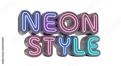 Vibrant Neon Sign Text 'Neon Style'