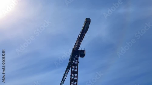 crane on a blue sky background.crane on a blue sky  video. crane on a blue sky mov