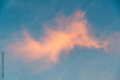 Canada, BC, 70 Mile House, Green Lake.  A pretty pink cloud.