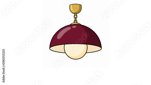 Burgundy Pendant Light Fixture with a Warm Glow, Indoor Illumination for Home and Office Spaces