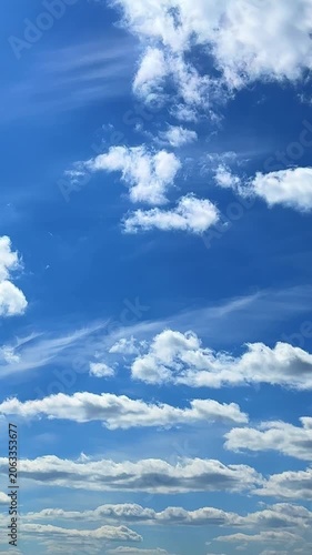blue sky vertical video. blue sky background. blue sky mov