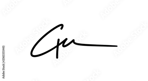 Handwritten Signature on White Background 1.