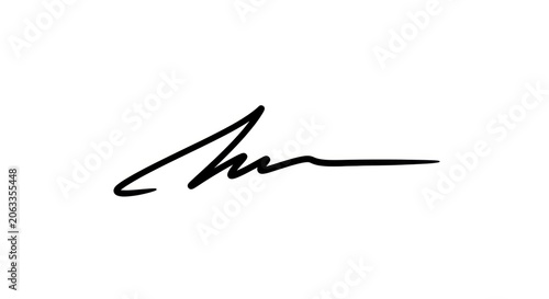 Handwritten Signature on White Background.