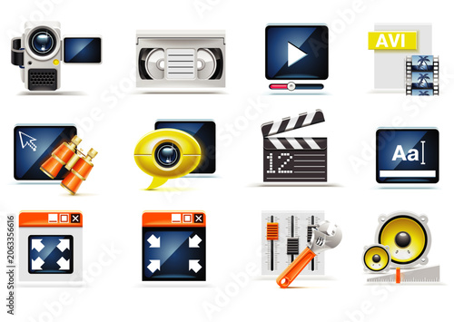 Digital Media Technology Icons Collection